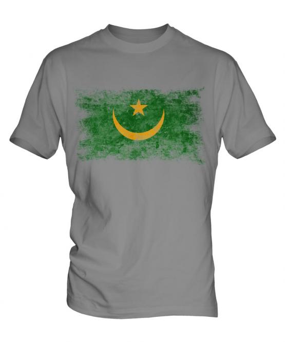 Mauritania Distressed Flag Mens T-Shirt