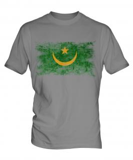 Mauritania Distressed Flag Mens T-Shirt