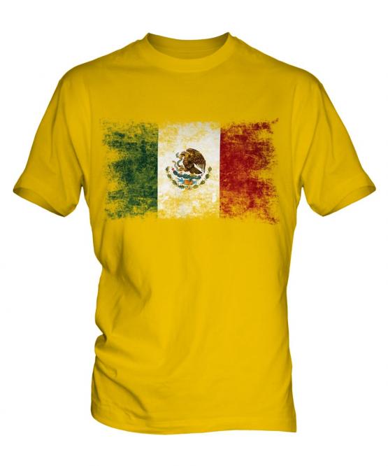 Mexico Distressed Flag Mens T-Shirt