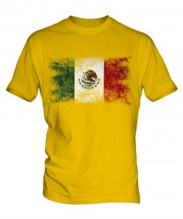 Mexico Distressed Flag Mens T-Shirt