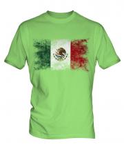 Mexico Distressed Flag Mens T-Shirt