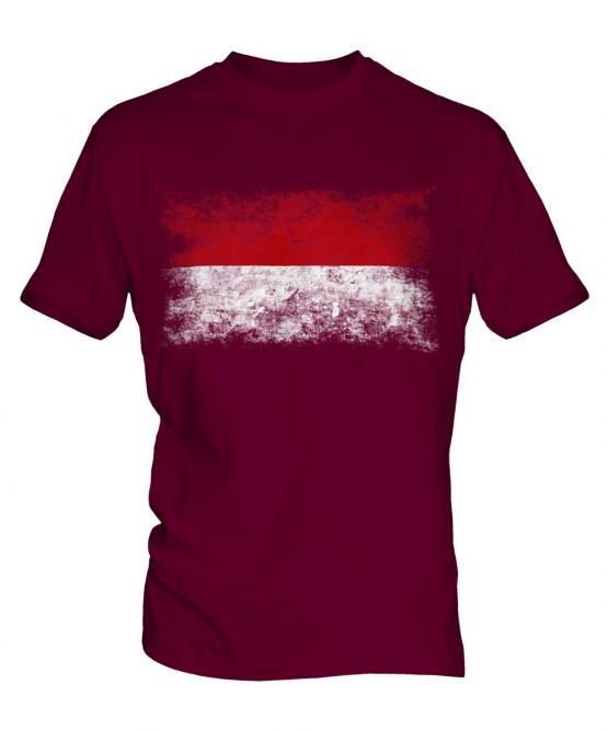 Monaco Distressed Flag Mens T-Shirt