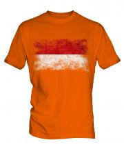 Monaco Distressed Flag Mens T-Shirt
