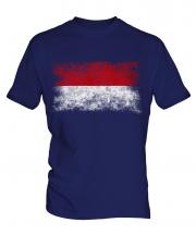 Monaco Distressed Flag Mens T-Shirt