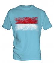 Monaco Distressed Flag Mens T-Shirt