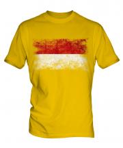 Monaco Distressed Flag Mens T-Shirt