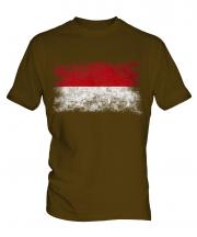 Monaco Distressed Flag Mens T-Shirt
