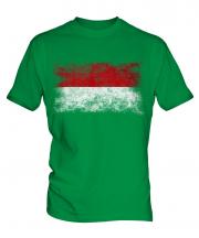 Monaco Distressed Flag Mens T-Shirt