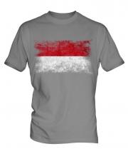 Monaco Distressed Flag Mens T-Shirt