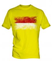 Monaco Distressed Flag Mens T-Shirt