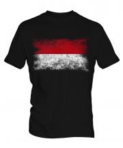Monaco Distressed Flag Mens T-Shirt