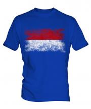Monaco Distressed Flag Mens T-Shirt