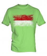 Monaco Distressed Flag Mens T-Shirt