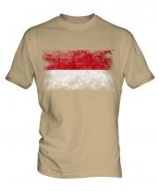 Monaco Distressed Flag Mens T-Shirt