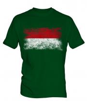 Monaco Distressed Flag Mens T-Shirt