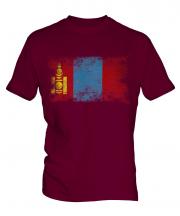Mongolia Distressed Flag Mens T-Shirt