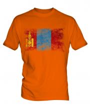 Mongolia Distressed Flag Mens T-Shirt