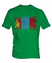 Mongolia Distressed Flag Mens T-Shirt