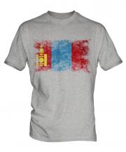 Mongolia Distressed Flag Mens T-Shirt