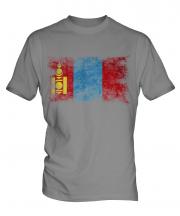 Mongolia Distressed Flag Mens T-Shirt
