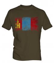Mongolia Distressed Flag Mens T-Shirt