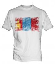 Mongolia Distressed Flag Mens T-Shirt