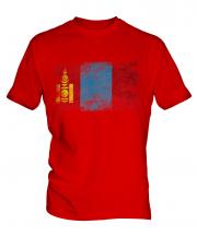 Mongolia Distressed Flag Mens T-Shirt