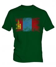 Mongolia Distressed Flag Mens T-Shirt