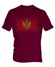 Montenegro Distressed Flag Mens T-Shirt