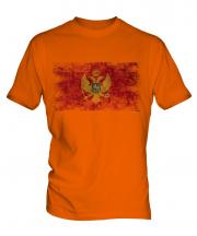 Montenegro Distressed Flag Mens T-Shirt