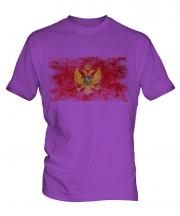 Montenegro Distressed Flag Mens T-Shirt