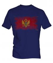 Montenegro Distressed Flag Mens T-Shirt