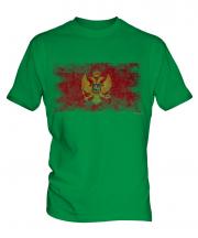 Montenegro Distressed Flag Mens T-Shirt