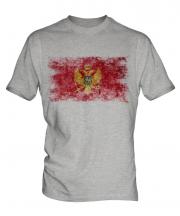 Montenegro Distressed Flag Mens T-Shirt