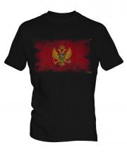 Montenegro Distressed Flag Mens T-Shirt