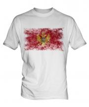Montenegro Distressed Flag Mens T-Shirt
