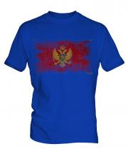 Montenegro Distressed Flag Mens T-Shirt