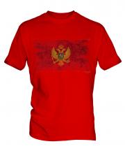 Montenegro Distressed Flag Mens T-Shirt