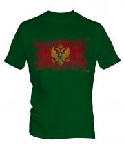 Montenegro Distressed Flag Mens T-Shirt