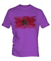 Morocco Distressed Flag Mens T-Shirt