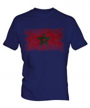Morocco Distressed Flag Mens T-Shirt