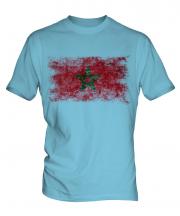 Morocco Distressed Flag Mens T-Shirt