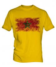 Morocco Distressed Flag Mens T-Shirt