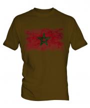 Morocco Distressed Flag Mens T-Shirt