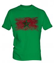 Morocco Distressed Flag Mens T-Shirt