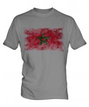 Morocco Distressed Flag Mens T-Shirt