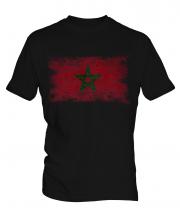 Morocco Distressed Flag Mens T-Shirt