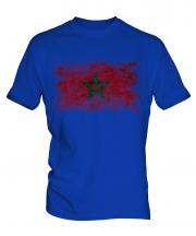 Morocco Distressed Flag Mens T-Shirt