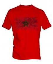 Morocco Distressed Flag Mens T-Shirt