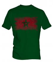 Morocco Distressed Flag Mens T-Shirt